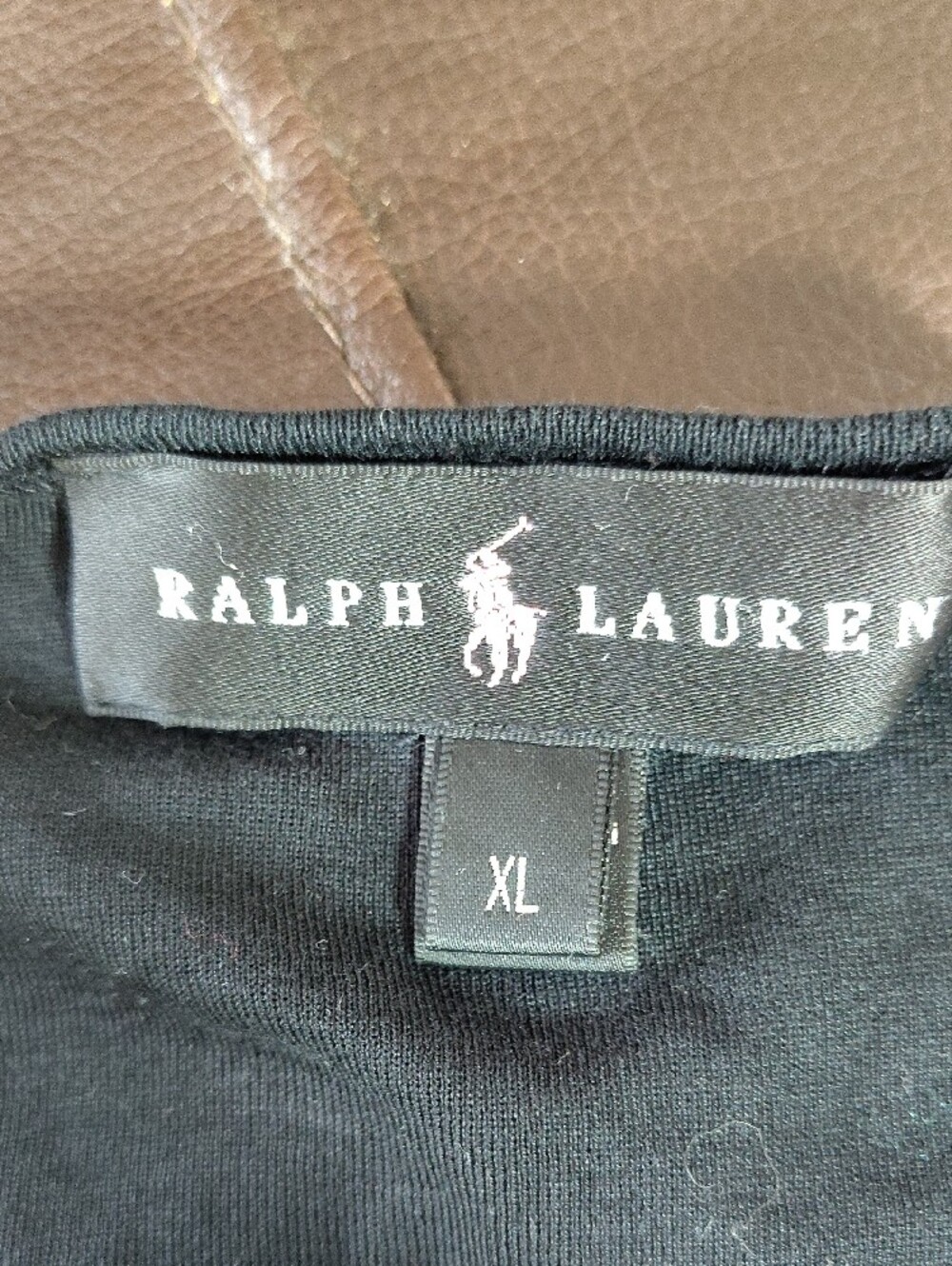 Ralph Lauren Black Short-Sleeve Tee with Pink Polo Player - Picture 2 of 2